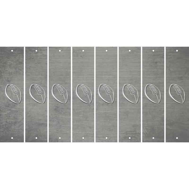 Gray Oil Rubbed Cut Fun Strips (Set of 8) FOOTBALL