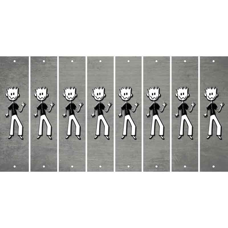 Gray Oil Rubbed Cut Fun Strips (Set of 8) DAD