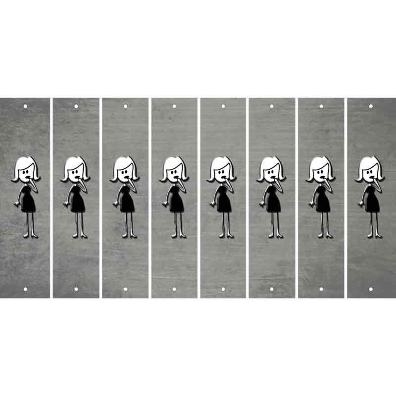 Gray Oil Rubbed Cut Fun Strips (Set of 8) MOM