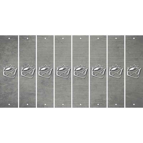 Gray Oil Rubbed Cut Fun Strips (Set of 8) HOCKEY PUCK