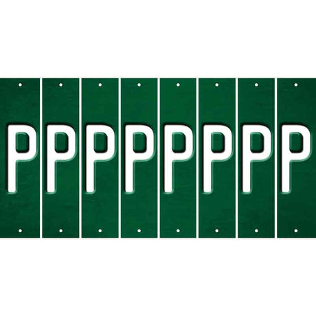 Green Oil Rubbed Cut Fun Strips (Set of 8) Q