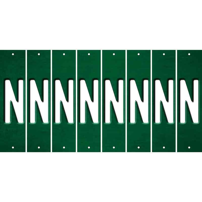 Green Oil Rubbed Cut Fun Strips (Set of 8) O