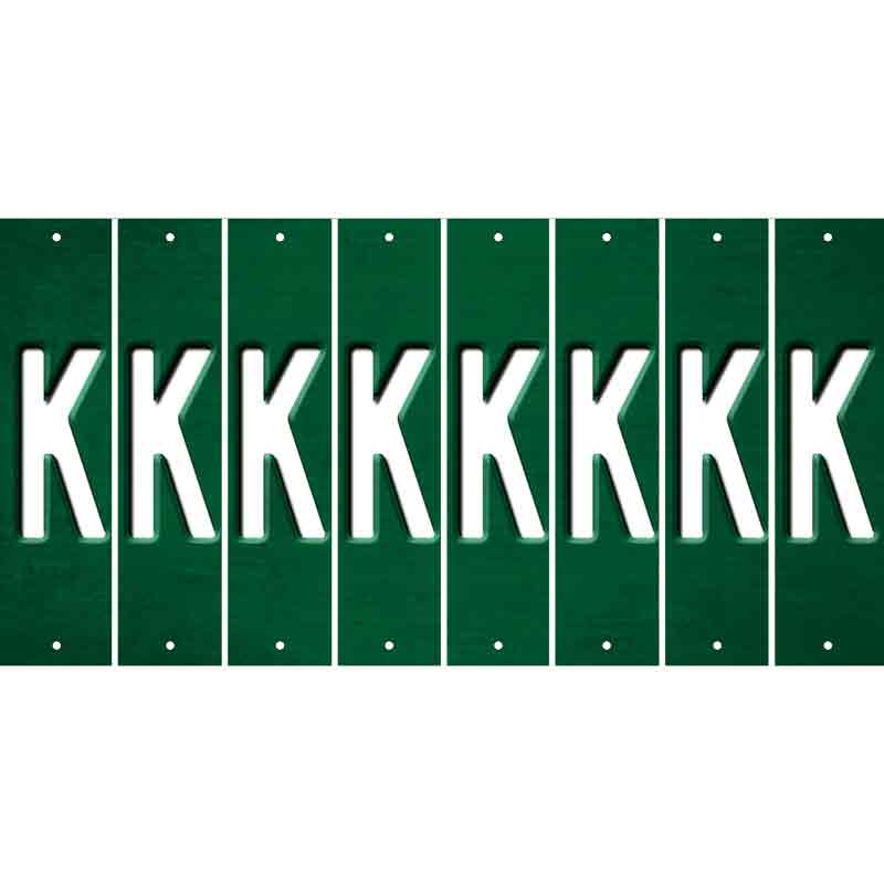 Green Oil Rubbed Cut Fun Strips (Set of 8) L