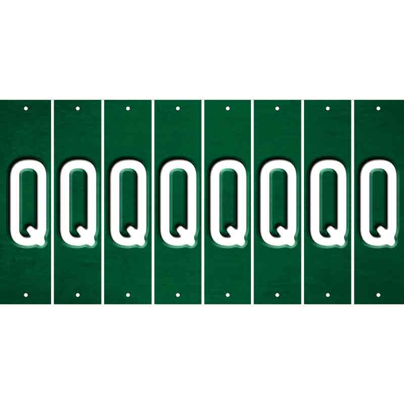 Green Oil Rubbed Cut Fun Strips (Set of 8) R