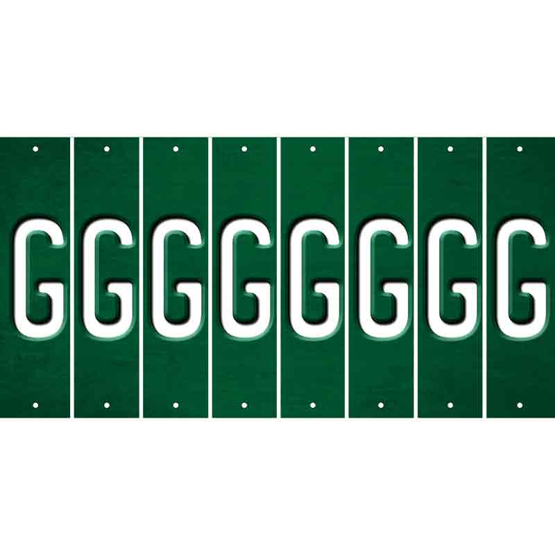 Green Oil Rubbed Cut Fun Strips (Set of 8) H