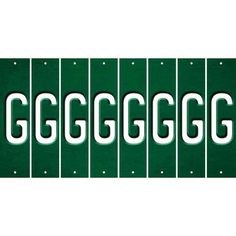 Green Oil Rubbed Cut Fun Strips (Set of 8) H