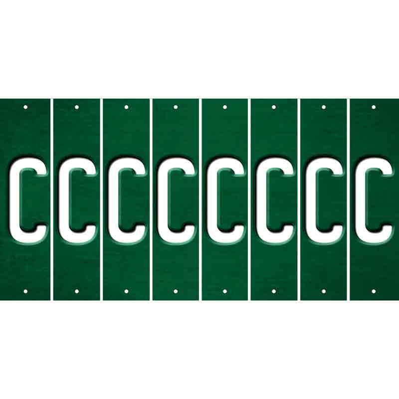 Green Oil Rubbed Cut Fun Strips (Set of 8) D