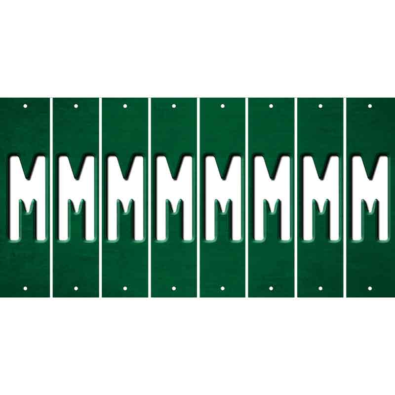 Green Oil Rubbed Cut Fun Strips (Set of 8) N