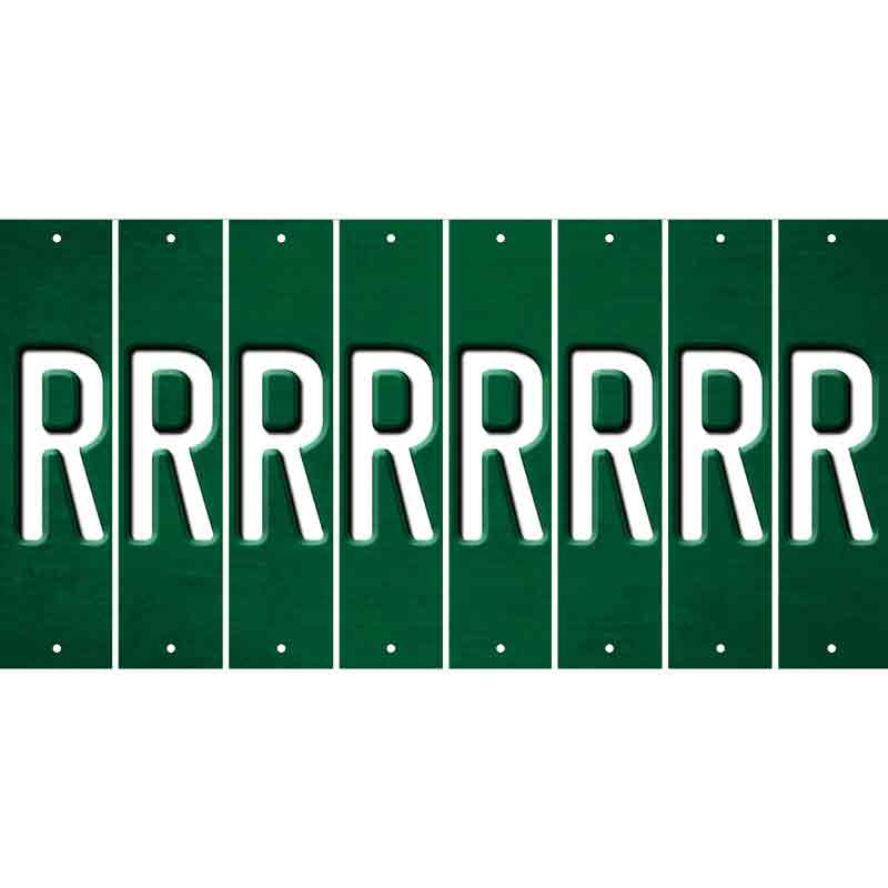 Green Oil Rubbed Cut Fun Strips (Set of 8) S