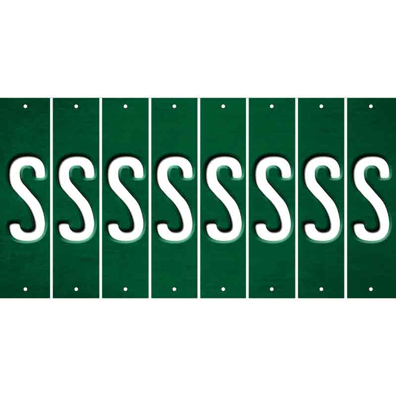 Green Oil Rubbed Cut Fun Strips (Set of 8) T