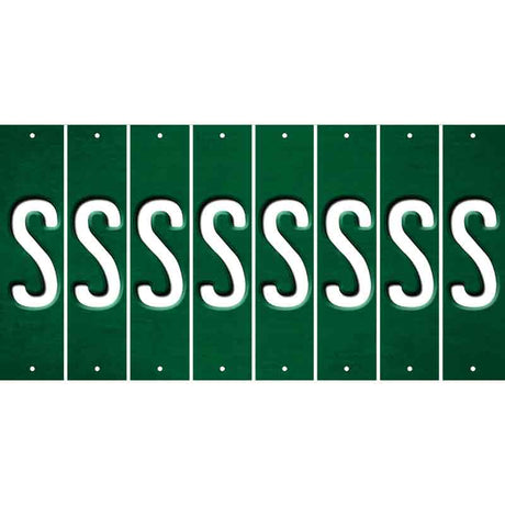 Green Oil Rubbed Cut Fun Strips (Set of 8) T