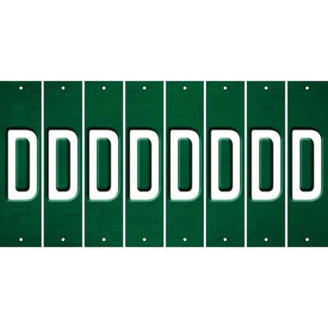 Green Oil Rubbed Cut Fun Strips (Set of 8) E