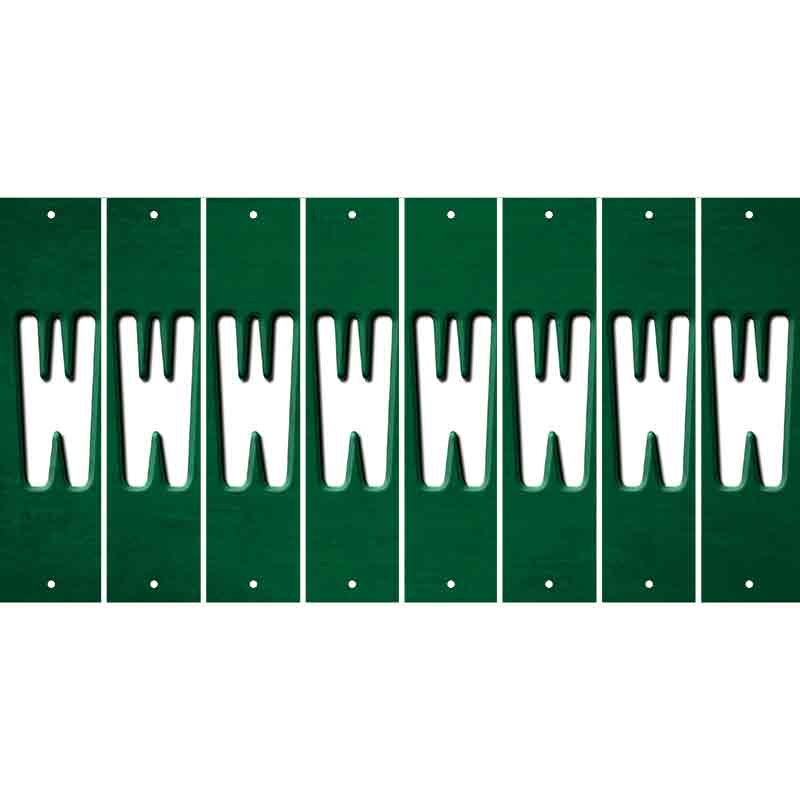 Green Oil Rubbed Cut Fun Strips (Set of 8) X