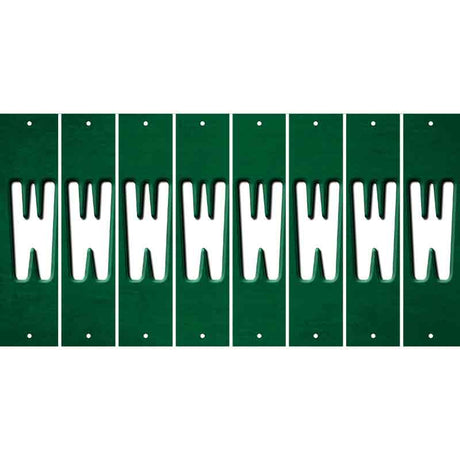 Green Oil Rubbed Cut Fun Strips (Set of 8) X