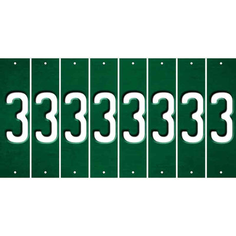 Green Oil Rubbed Cut Fun Strips (Set of 8) 4