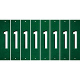 Green Oil Rubbed Cut Fun Strips (Set of 8) 2