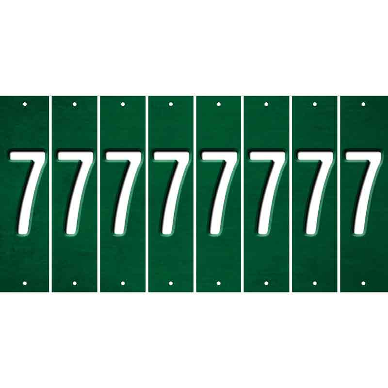 Green Oil Rubbed Cut Fun Strips (Set of 8) 8