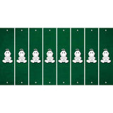 Green Oil Rubbed Cut Fun Strips (Set of 8) BASEBALL