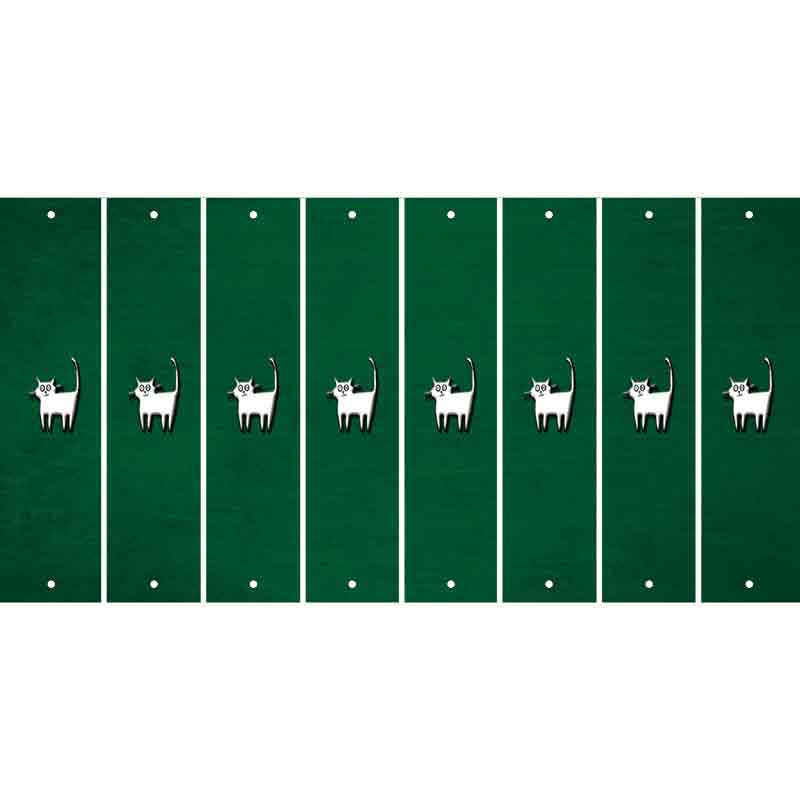 Green Oil Rubbed Cut Fun Strips (Set of 8) CAT