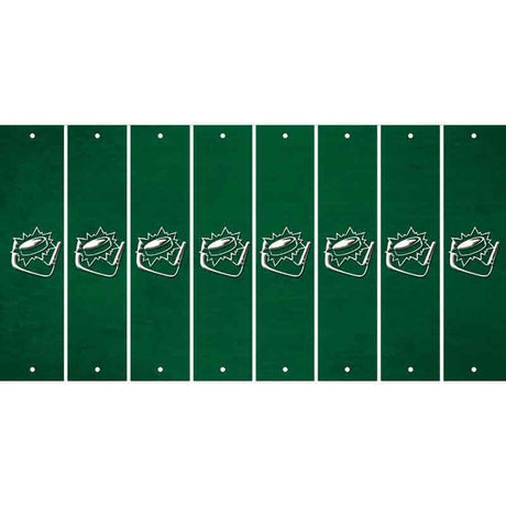 Green Oil Rubbed Cut Fun Strips (Set of 8) HOCKEY PUCK