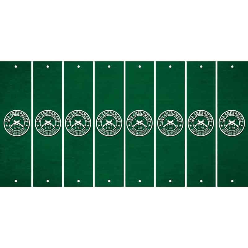 Green Oil Rubbed Cut Fun Strips (Set of 8) ACOUSTIC GUITAR