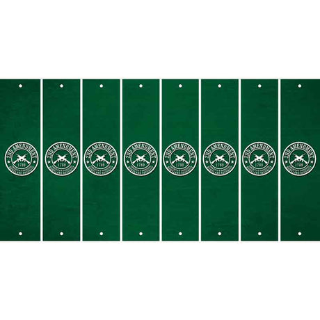 Green Oil Rubbed Cut Fun Strips (Set of 8) ACOUSTIC GUITAR