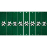 Green Oil Rubbed Cut Fun Strips (Set of 8) BIO-HAZARD