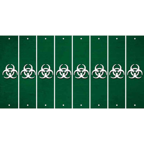 Green Oil Rubbed Cut Fun Strips (Set of 8) BIO-HAZARD