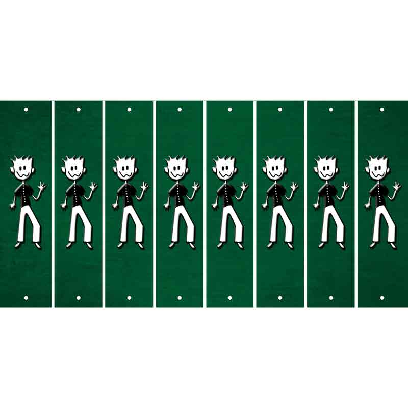 Green Oil Rubbed Cut Fun Strips (Set of 8) DAD