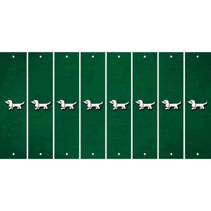 Green Oil Rubbed Cut Fun Strips (Set of 8) DOG