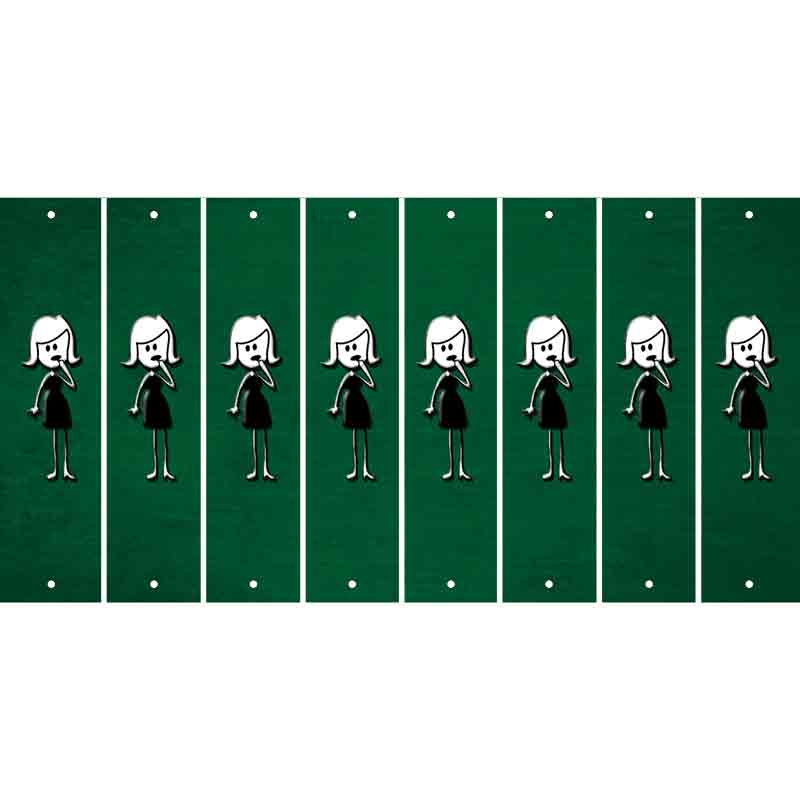 Green Oil Rubbed Cut Fun Strips (Set of 8) MOM