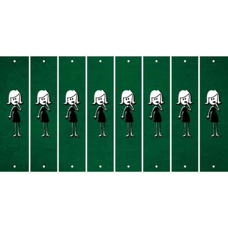 Green Oil Rubbed Cut Fun Strips (Set of 8) MOM