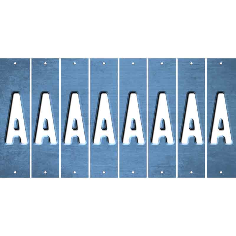 Light Blue Oil Rubbed Cut Fun Strips (Set of 8) B