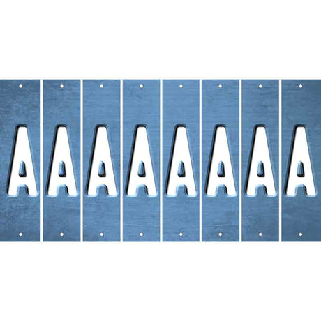 Light Blue Oil Rubbed Cut Fun Strips (Set of 8) B