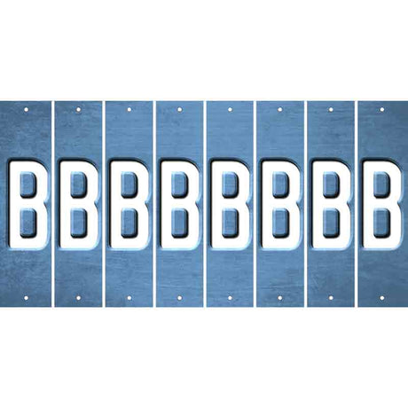 Light Blue Oil Rubbed Cut Fun Strips (Set of 8) C