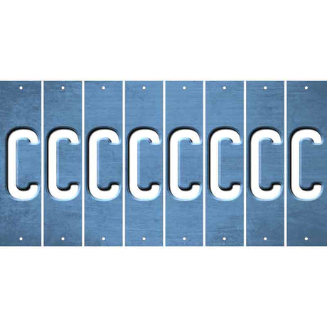 Light Blue Oil Rubbed Cut Fun Strips (Set of 8) D