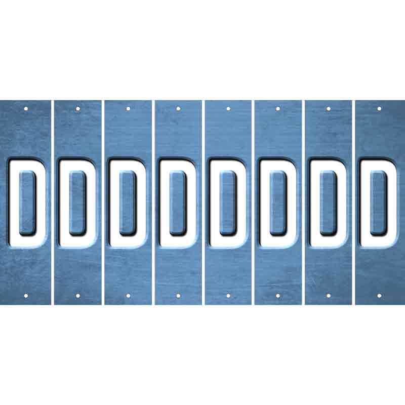 Light Blue Oil Rubbed Cut Fun Strips (Set of 8) E