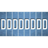 Light Blue Oil Rubbed Cut Fun Strips (Set of 8) E