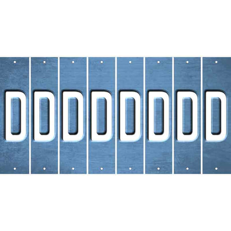 Light Blue Oil Rubbed Cut Fun Strips (Set of 8) E