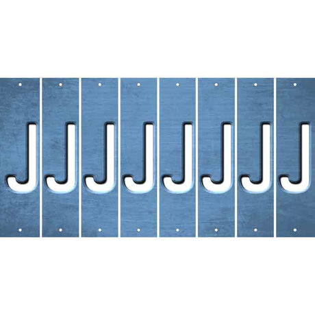 Light Blue Oil Rubbed Cut Fun Strips (Set of 8) K