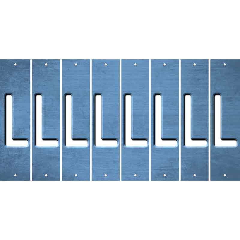 Light Blue Oil Rubbed Cut Fun Strips (Set of 8) M