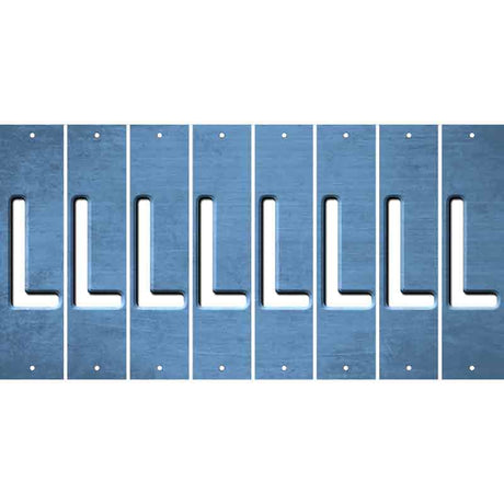 Light Blue Oil Rubbed Cut Fun Strips (Set of 8) M