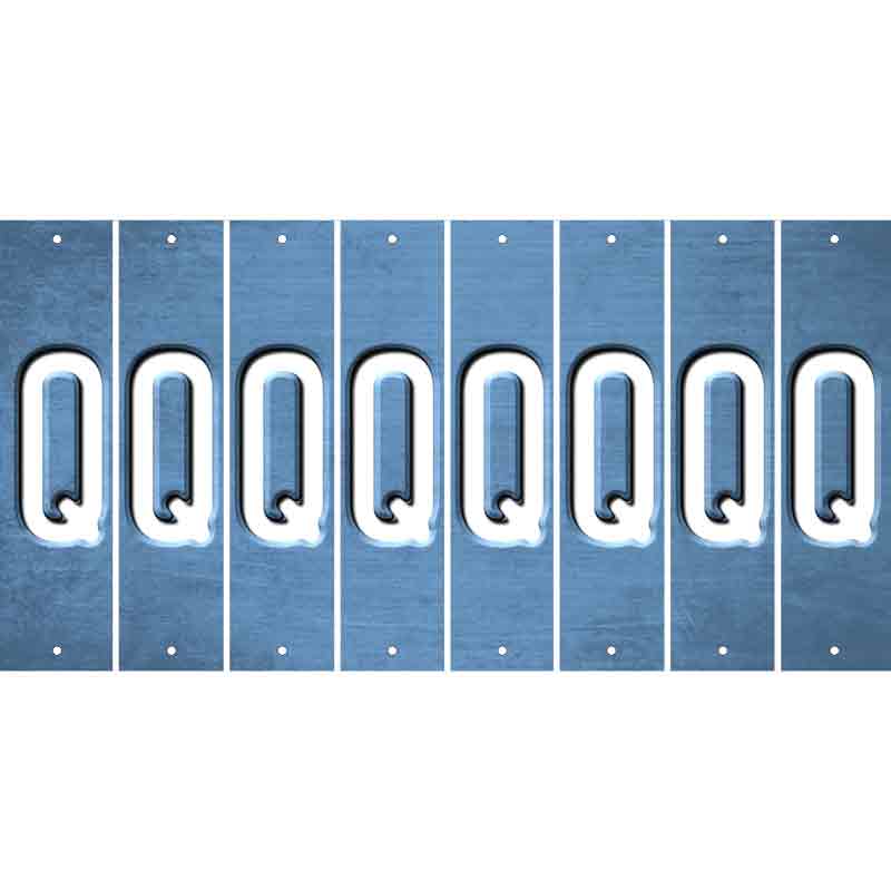 Light Blue Oil Rubbed Cut Fun Strips (Set of 8) R