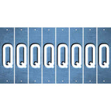 Light Blue Oil Rubbed Cut Fun Strips (Set of 8) R