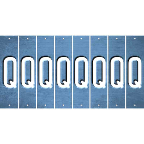 Light Blue Oil Rubbed Cut Fun Strips (Set of 8) R