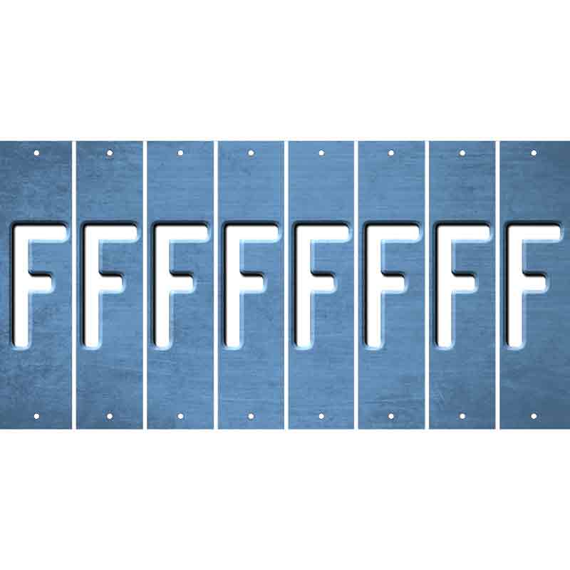 Light Blue Oil Rubbed Cut Fun Strips (Set of 8) G