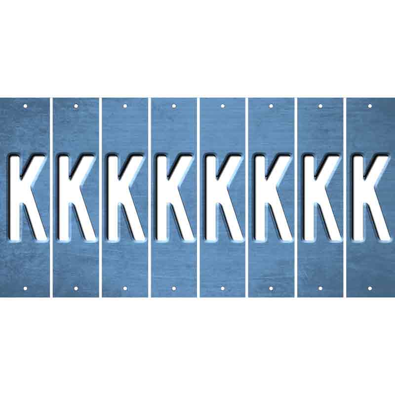 Light Blue Oil Rubbed Cut Fun Strips (Set of 8) L