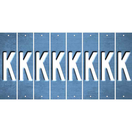 Light Blue Oil Rubbed Cut Fun Strips (Set of 8) L