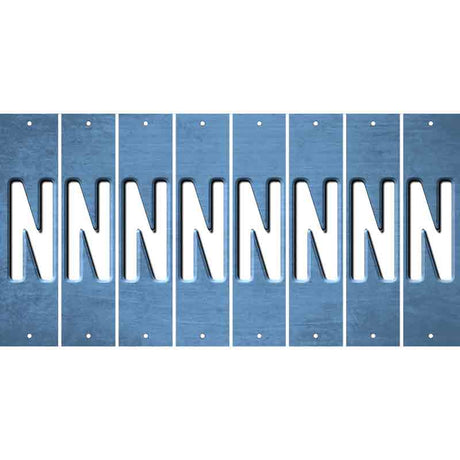 Light Blue Oil Rubbed Cut Fun Strips (Set of 8) O