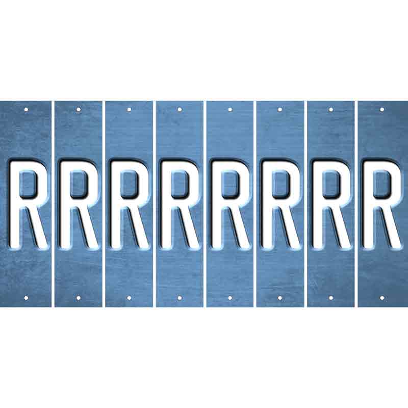 Light Blue Oil Rubbed Cut Fun Strips (Set of 8) S